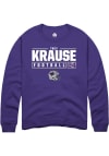 Main image for Trey Krause Rally Mens Purple K-State Wildcats NIL Stacked Box Crew Sweatshirt