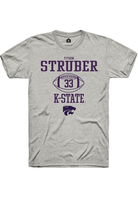 Tyson Struber Ash K-State Wildcats NIL Sport Icon Short Sleeve T Shirt