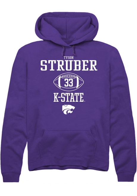 Tyson Struber Rally Mens Purple K-State Wildcats NIL Sport Icon Hooded Sweatshirt