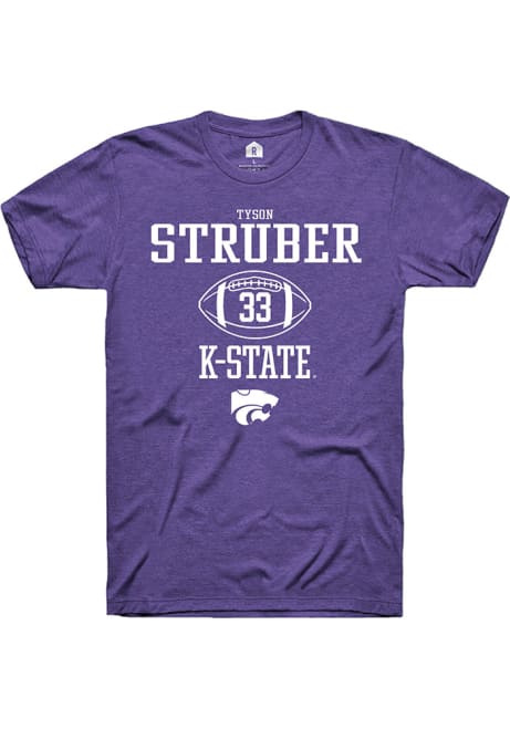 Tyson Struber Purple K-State Wildcats NIL Sport Icon Short Sleeve T Shirt