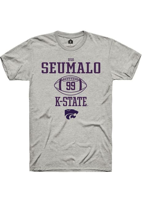 Uso Seumalo Ash K-State Wildcats NIL Sport Icon Short Sleeve T Shirt