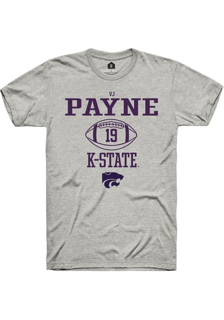 Victor Payne Ash K-State Wildcats NIL Sport Icon Short Sleeve T Shirt
