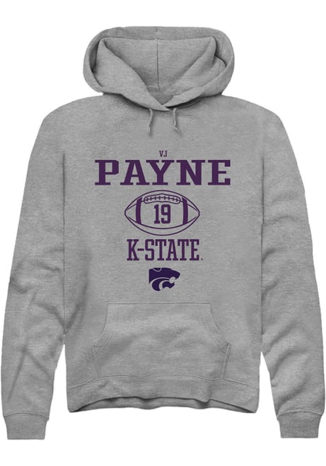 Victor Payne Rally Mens Graphite K-State Wildcats NIL Sport Icon Hooded Sweatshirt