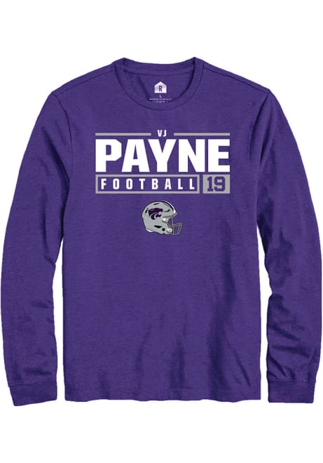 Victor Payne Rally Mens Purple K-State Wildcats NIL Stacked Box Tee