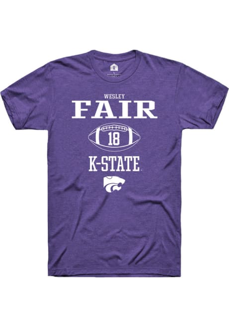 Wesley Fair Purple K-State Wildcats NIL Sport Icon Short Sleeve T Shirt