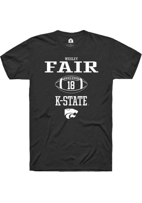 Wesley Fair Black K-State Wildcats NIL Sport Icon Short Sleeve T Shirt