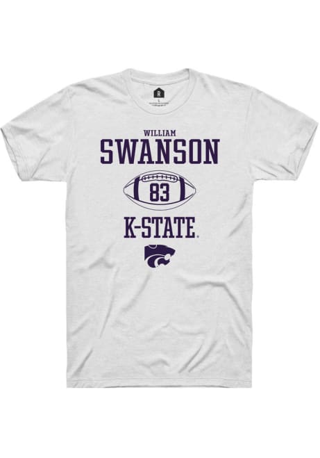 William Swanson White K-State Wildcats NIL Sport Icon Short Sleeve T Shirt