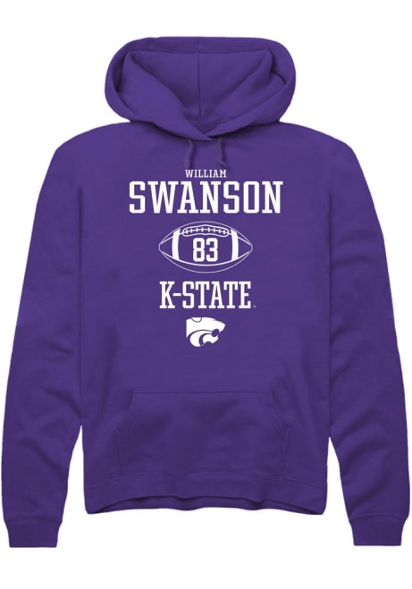 William Swanson Rally Mens Purple K-State Wildcats NIL Sport Icon Hooded Sweatshirt