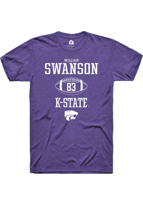 William Swanson Purple K-State Wildcats NIL Sport Icon Short Sleeve T Shirt