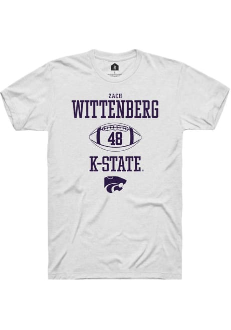 Zach Wittenberg White K-State Wildcats NIL Sport Icon Short Sleeve T Shirt