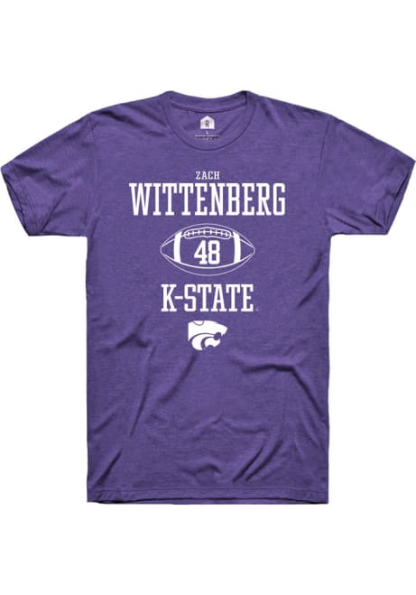 Zach Wittenberg Purple K-State Wildcats NIL Sport Icon Short Sleeve T Shirt