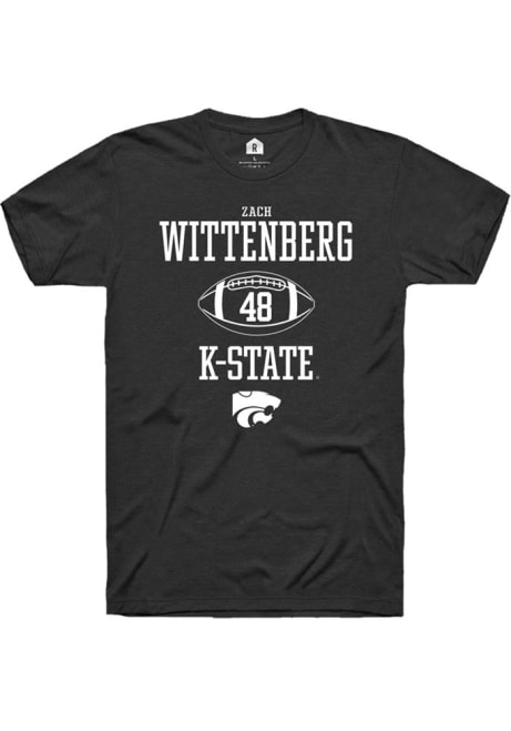 Zach Wittenberg Black K-State Wildcats NIL Sport Icon Short Sleeve T Shirt