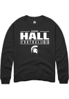 Main image for Jordan Hall  Rally Michigan State Spartans Mens Black NIL Stacked Box Long Sleeve Crew Sweatshir..