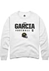 Main image for Jake Garcia  Rally Missouri Tigers Mens White NIL Stacked Box Long Sleeve Crew Sweatshirt