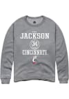 Main image for A'riel Jackson Rally Mens Graphite Cincinnati Bearcats NIL Sport Icon Crew Sweatshirt