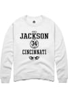 Main image for A'riel Jackson  Rally Cincinnati Bearcats Mens White NIL Sport Icon Long Sleeve Crew Sweatshirt