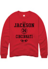 Main image for A'riel Jackson  Rally Cincinnati Bearcats Mens Red NIL Sport Icon Long Sleeve Crew Sweatshirt