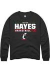 Main image for Jillian Hayes  Rally Cincinnati Bearcats Mens Black NIL Stacked Box Long Sleeve Crew Sweatshirt