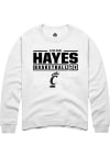 Main image for Jillian Hayes  Rally Cincinnati Bearcats Mens White NIL Stacked Box Long Sleeve Crew Sweatshirt