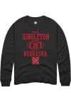 Main image for Deshon Singleton Rally Mens Black Nebraska Cornhuskers NIL Sport Icon Crew Sweatshirt