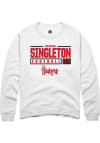 Main image for Deshon Singleton Rally Mens White Nebraska Cornhuskers NIL Stacked Box Crew Sweatshirt