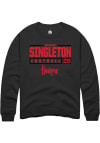 Main image for Deshon Singleton Rally Mens Black Nebraska Cornhuskers NIL Stacked Box Crew Sweatshirt