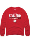 Main image for Deshon Singleton Rally Mens Red Nebraska Cornhuskers NIL Stacked Box Crew Sweatshirt