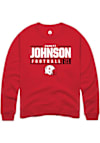 Main image for Emmett Johnson Rally Mens Red Nebraska Cornhuskers NIL Stacked Box Crew Sweatshirt