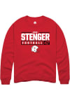Main image for Gage Stenger Rally Mens Red Nebraska Cornhuskers NIL Stacked Box Crew Sweatshirt
