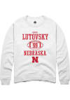 Main image for Henry Lutovsky Rally Mens White Nebraska Cornhuskers NIL Sport Icon Crew Sweatshirt