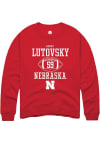 Main image for Henry Lutovsky Rally Mens Red Nebraska Cornhuskers NIL Sport Icon Crew Sweatshirt