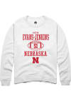 Main image for Justin Evans-Jenkins Rally Mens White Nebraska Cornhuskers NIL Sport Icon Crew Sweatshirt