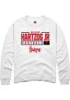 Main image for Malcolm Hartzog Rally Mens White Nebraska Cornhuskers NIL Stacked Box Crew Sweatshirt