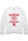 Main image for Roman Mangini Rally Mens White Nebraska Cornhuskers NIL Sport Icon Crew Sweatshirt
