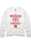 Main image for Teddy Prochazka Rally Mens White Nebraska Cornhuskers NIL Sport Icon Crew Sweatshirt