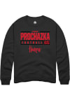 Main image for Teddy Prochazka Rally Mens Black Nebraska Cornhuskers NIL Stacked Box Crew Sweatshirt