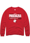 Main image for Teddy Prochazka Rally Mens Red Nebraska Cornhuskers NIL Stacked Box Crew Sweatshirt
