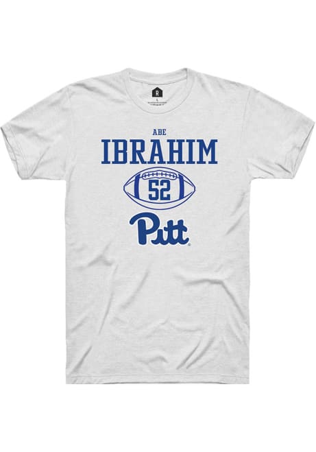 Abe Ibrahim White Pitt Panthers NIL Sport Icon Short Sleeve T Shirt