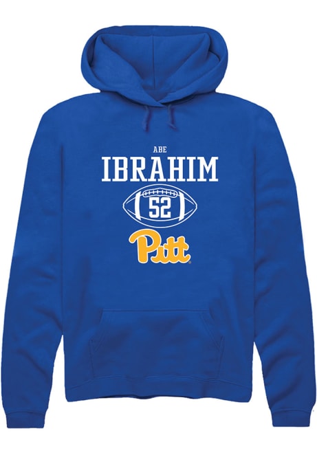 Abe Ibrahim Rally Mens Blue Pitt Panthers NIL Sport Icon Hooded Sweatshirt