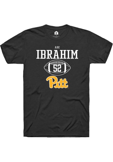Abe Ibrahim Black Pitt Panthers NIL Sport Icon Short Sleeve T Shirt