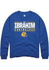 Main image for Abe Ibrahim Rally Mens Blue Pitt Panthers NIL Stacked Box Crew Sweatshirt