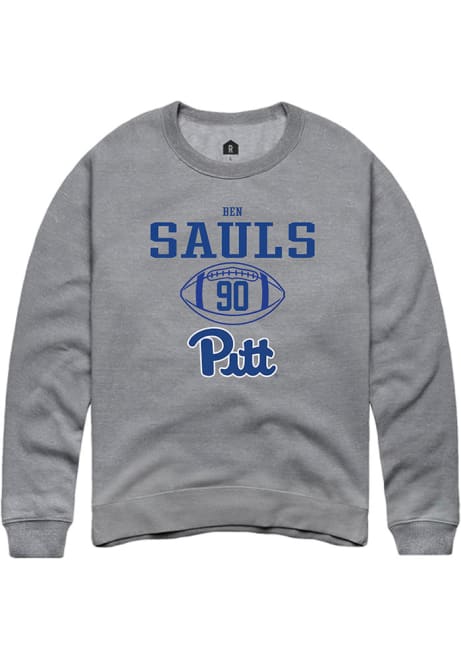 Ben Sauls Rally Mens Graphite Pitt Panthers NIL Sport Icon Crew Sweatshirt