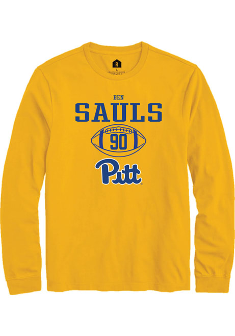 Ben Sauls Rally Mens Gold Pitt Panthers NIL Sport Icon Tee