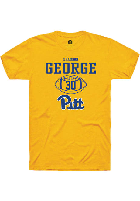 Brandon George Gold Pitt Panthers NIL Sport Icon Short Sleeve T Shirt