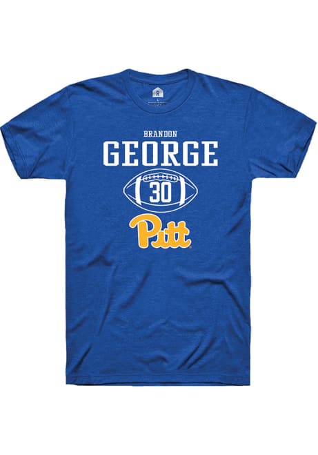 Brandon George Blue Pitt Panthers NIL Sport Icon Short Sleeve T Shirt