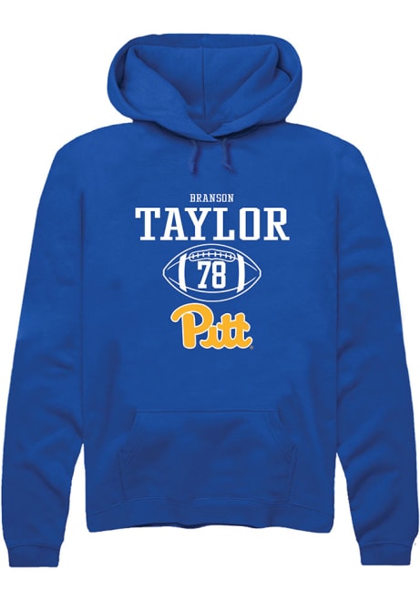 Branson Taylor Rally Mens Blue Pitt Panthers NIL Sport Icon Hooded Sweatshirt