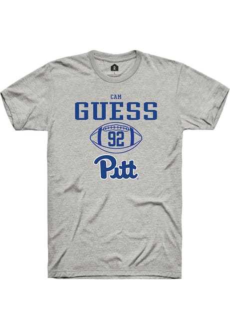 Cam Guess Ash Pitt Panthers NIL Sport Icon Short Sleeve T Shirt