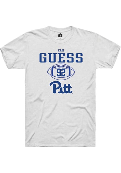 Cam Guess White Pitt Panthers NIL Sport Icon Short Sleeve T Shirt