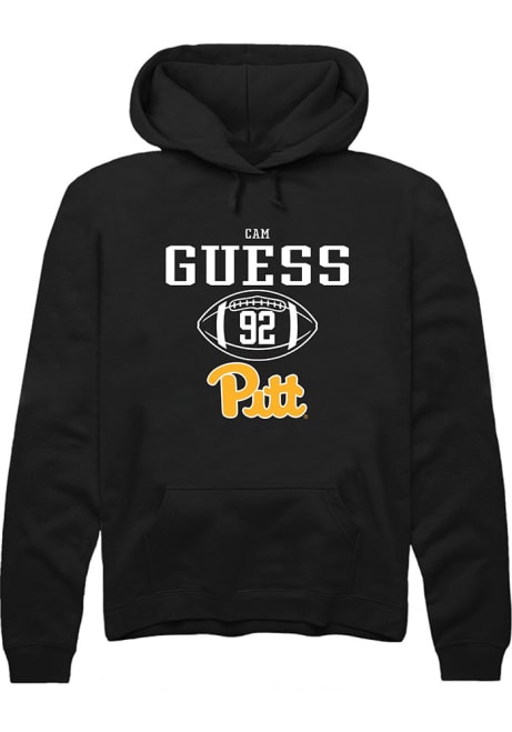 Cam Guess Rally Mens Black Pitt Panthers NIL Sport Icon Hooded Sweatshirt