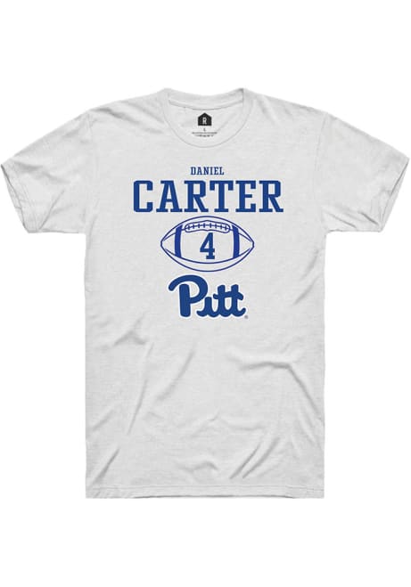 Daniel Carter White Pitt Panthers NIL Sport Icon Short Sleeve T Shirt